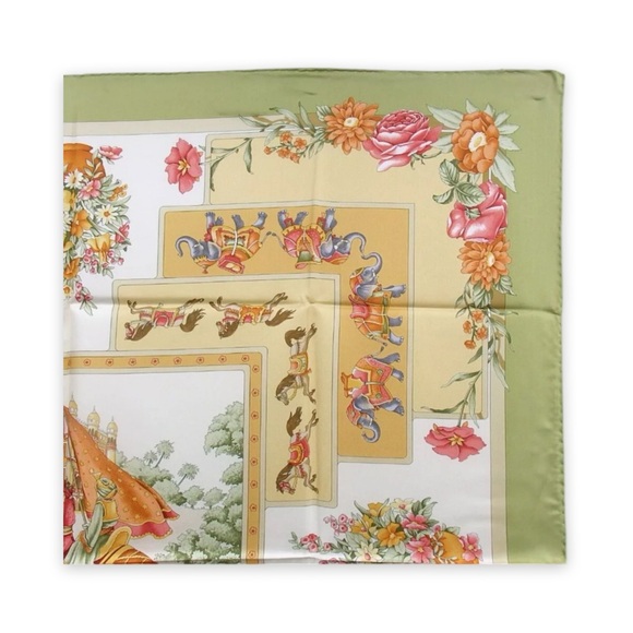 Salvatore Ferragamo Italian Silk Scarf 34.3” w/ Box 🎁 - Picture 8 of 16